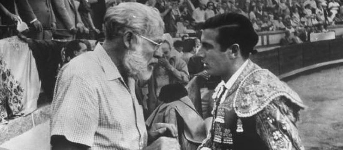 Ernest Hemingway en la plaza de toros de Las Ventas de Madrid