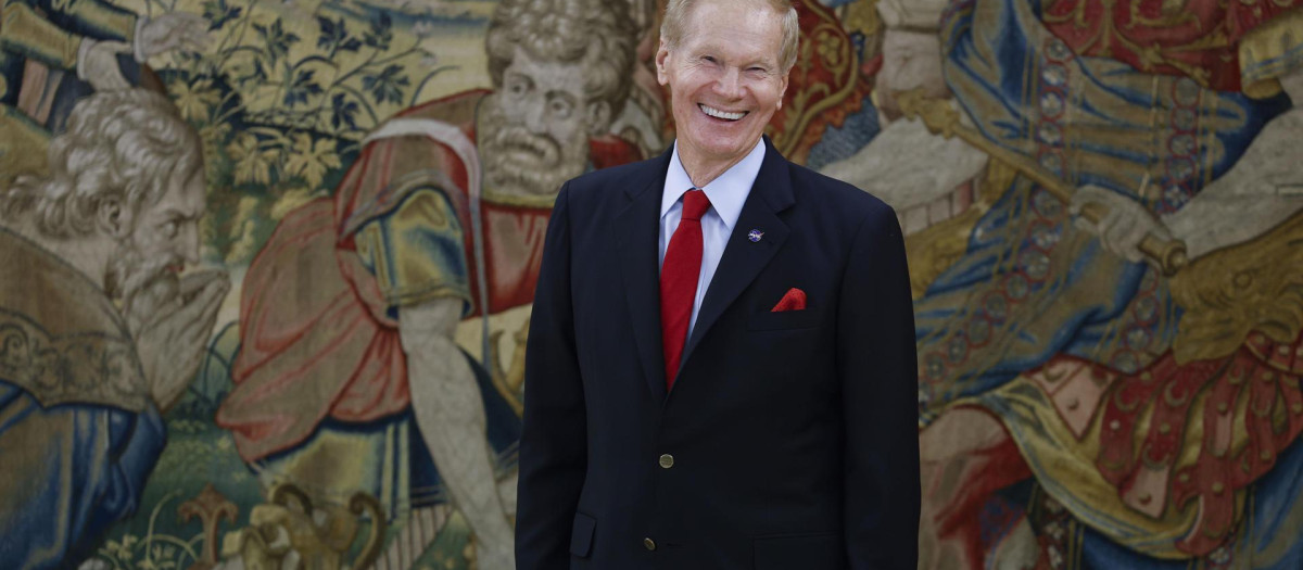 El administrador de la NASA, Bill Nelson, momentos antes de su audiencia con el Rey Felipe VI, este miércoles