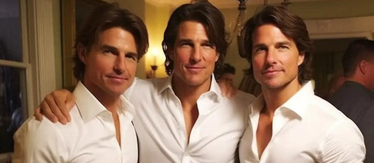 La imagen viral con los dobles de Tom Cruise