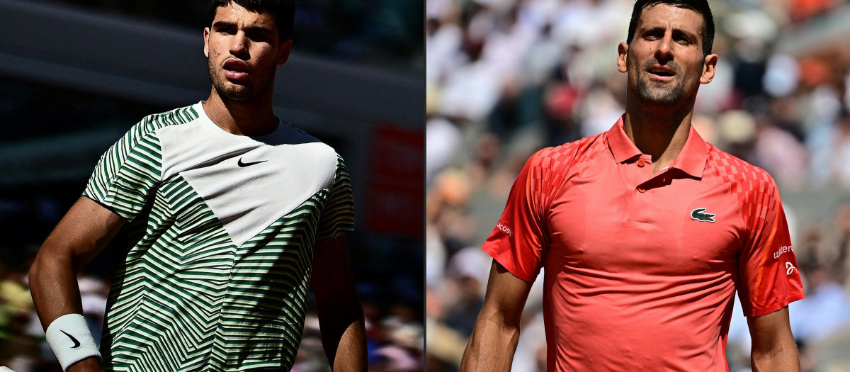 Carlos Alcaraz y Novak Djokovic disputan este viernes la semifinal de Roland Garros