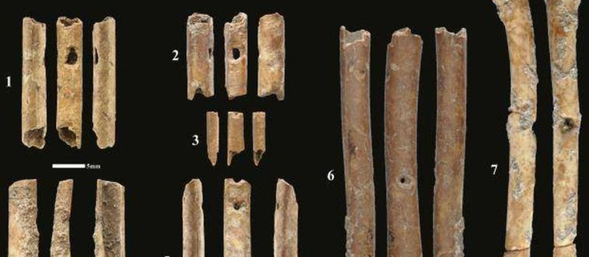 Los siete aerófonos descubiertos en Eynan-Mallaha