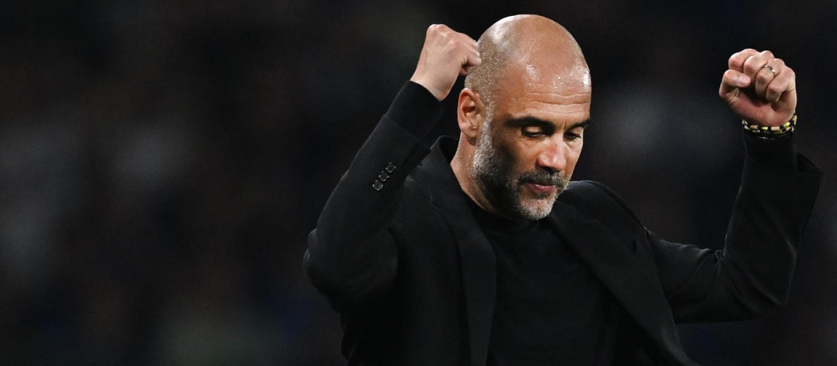 Pep Guardiola celebra su tercera Champions