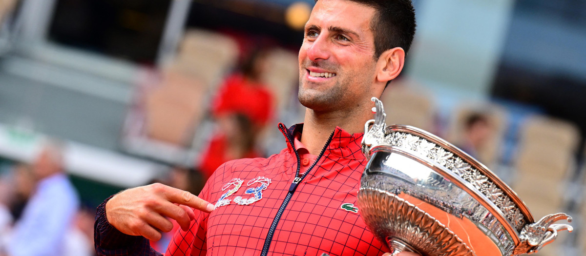 Novak Djokovic celebra su Grand Slam 23