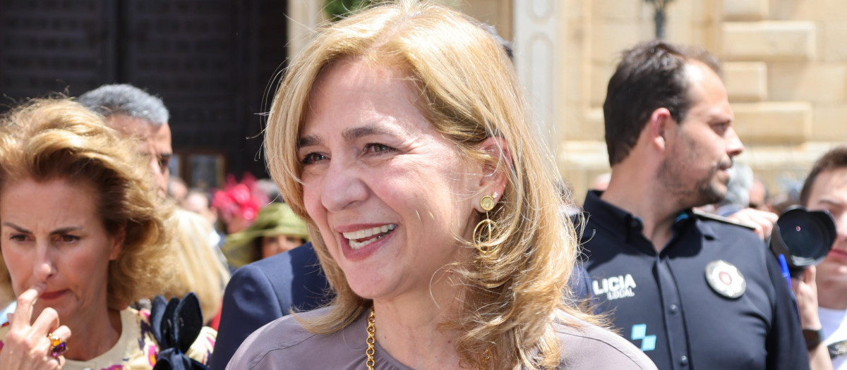 La Infanta Cristina de Borbón en la boda de Pepe Treviño y Paula Fernández Martínez