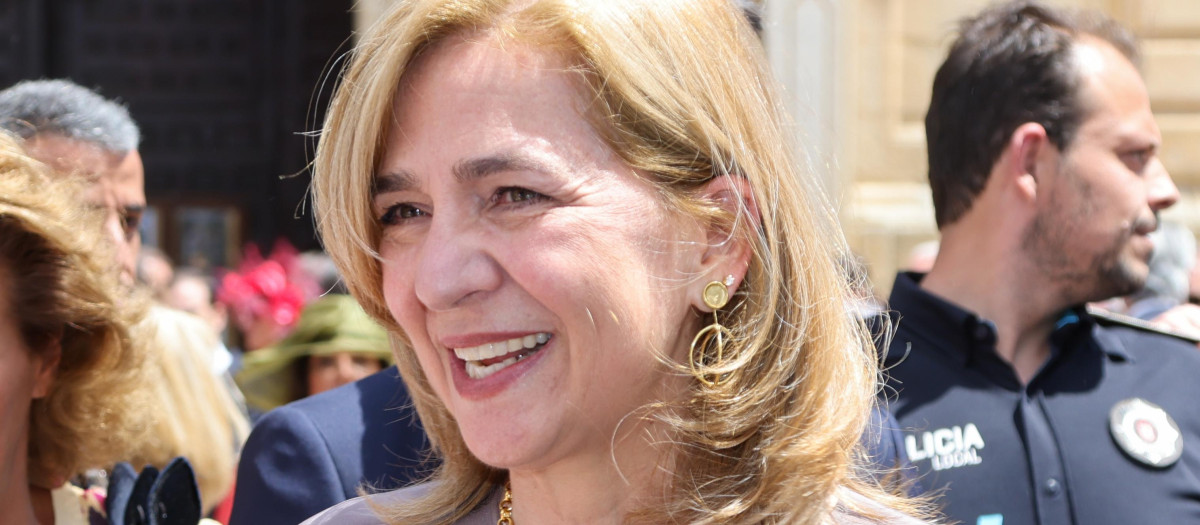 La Infanta Cristina de Borbón en la boda de Pepe Treviño y Paula Fernández Martínez