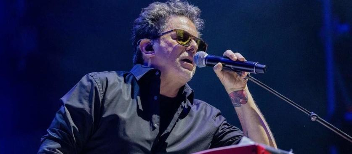 Andrés Calamaro durante su concierto en Madrid, en Las Noches del Botánico