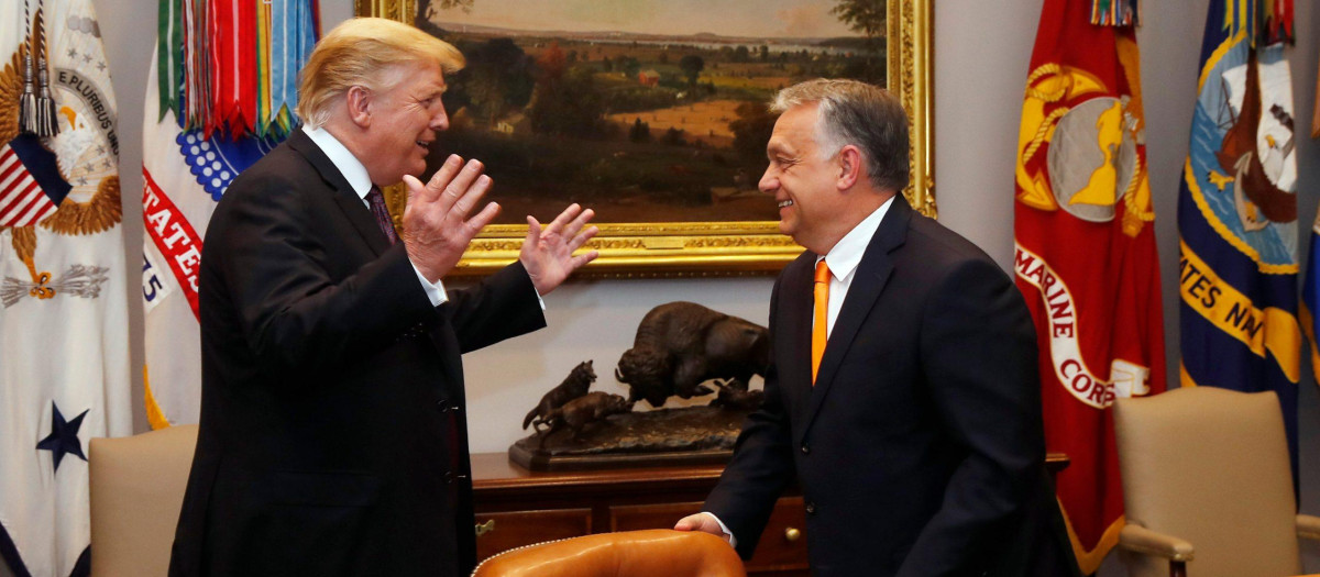 Orban y Trump se saludan con afecto en uno de sus encuentros