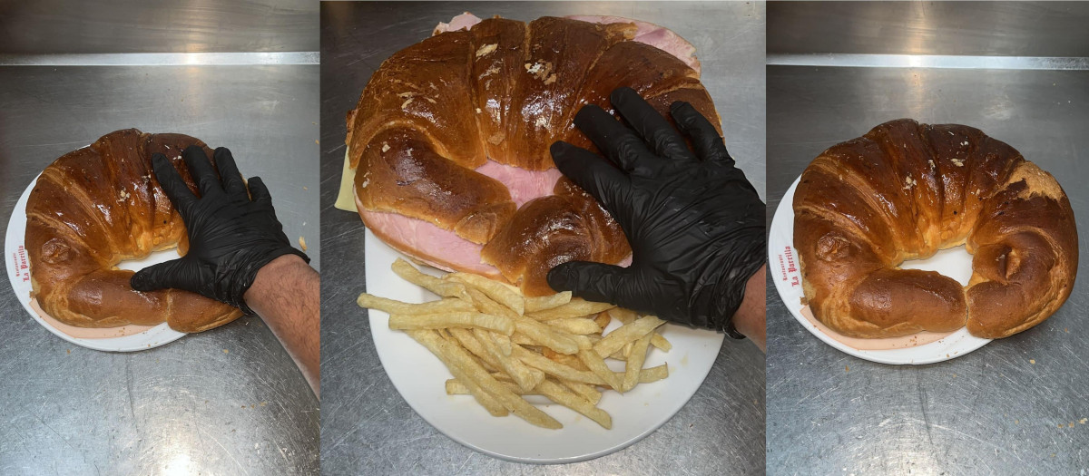 El croissant XL por el que suspiran los clientes de un bar madrileño