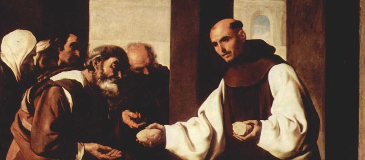 Un monje jerónimo (cuadro de Francisco de Zurbarán, en el Monasterio de Guadalupe, Cáceres)