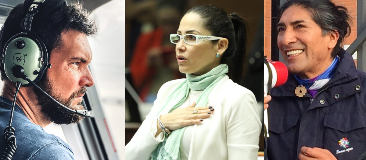 Jan Topic, el Rambo ecuatoriano, la diputada correísta Luisa González y el indígena Yaku Pérez
