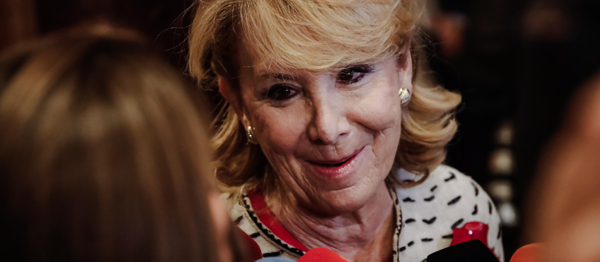 La expresidenta de la Comunidad de Madrid, Esperanza Aguirre