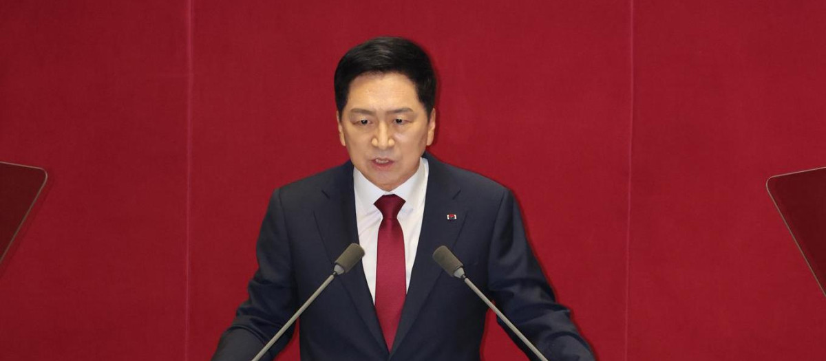 La representante Kim Gi-hyeon, líder del gobernante Partido del Poder Popular,