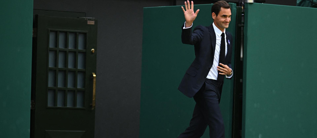 Roger Federer, en un homenaje en el pasado Wimbledon