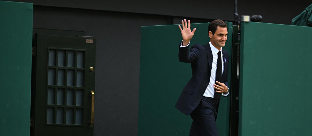 Roger Federer, en un homenaje en el pasado Wimbledon