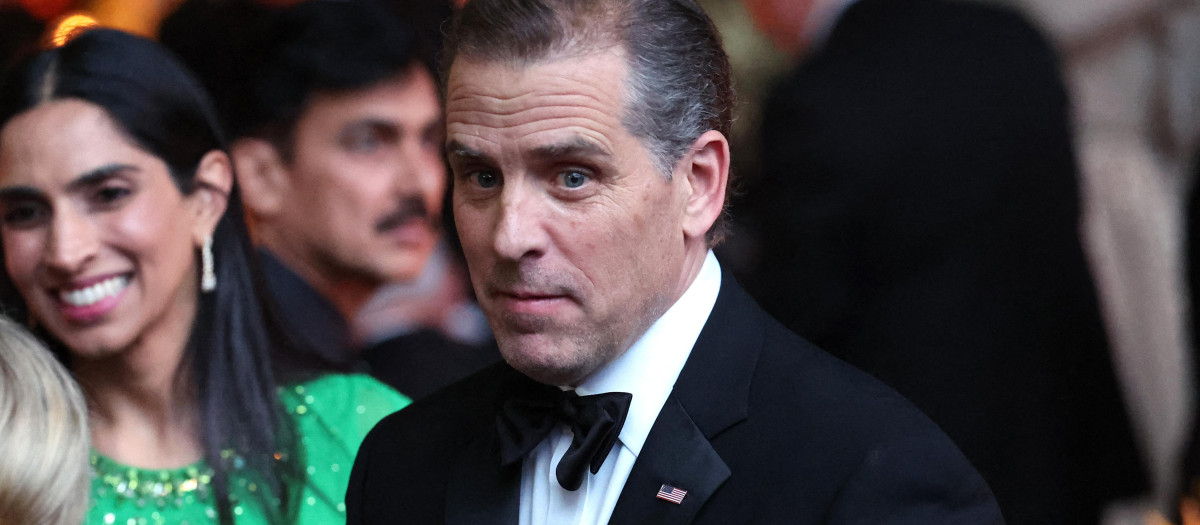 Hunter Biden, hijo del presidente estadounidense Joe Biden durante una cena de gala en la Casa Blanca