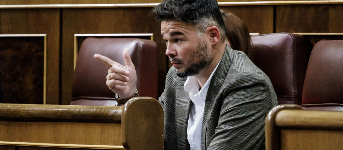 El portavoz de ERC en el Congreso de los Diputados, Gabriel Rufián