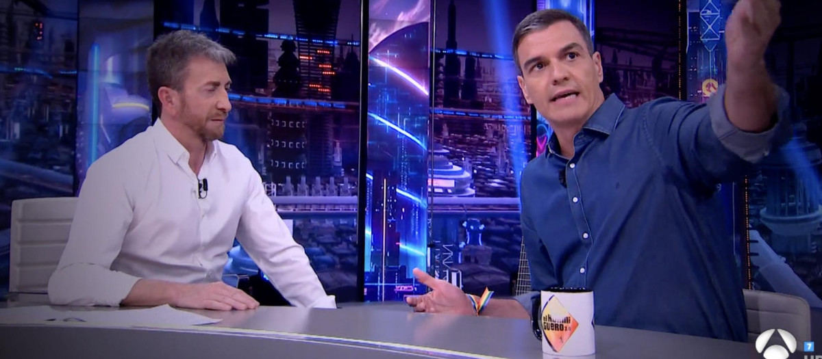 Pablo Motos y Pedro Sánchez, este martes en 'El Hormiguero'