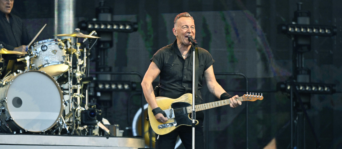 Bruce Springsteen, a sus 71 años, durante un concierto