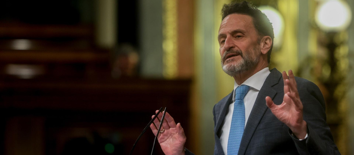 El portavoz adjunto de Ciudadanos en el Congreso de los diputados y candidato a liderar la formación naranja, Edmundo Bal, interviene durante una sesión plenaria en el Congreso de los Diputados, a 18 de abril de 2023, en Madrid (España). El Pleno del Congreso informa hoy sobre la reunión de los últimos Consejos Europeos, celebrados en febrero y marzo de este año, y a petición del Grupo Popular, sobre los asuntos abordados en la reunión de alto nivel con Marruecos y la situación en Ucrania a un año de la invasión. También debate, entre otras cuestiones, el precio de la electricidad, la modificación del Código Penal sobre delitos contra la libertad sexual y la enmienda de devolución del Grupo Plural al Proyecto de Ley básica de bomberos forestales.
18 ABRIL 2023;MADRID;CONGRESO DE LOS DIPUTADOS;CONSEJO EUROPEOS
Ricardo Rubio / Europa Press
(Foto de ARCHIVO)
18/4/2023