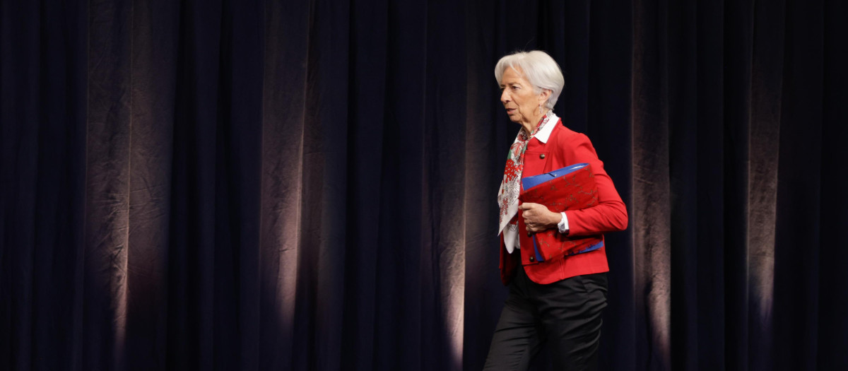 HANDOUT - 28 April 2023, Sweden, Stockholm: President of the European Central Bank Christine Lagarde arrives for the Eurogroup meeting of Finance and Economy Ministers. Photo: Josefine Stenersen/European Council/dpa - ATTENTION: editorial use only and only if the credit mentioned above is referenced in full
Josefine Stenersen/European Coun / Dpa
(Foto de ARCHIVO)
28/4/2023 ONLY FOR USE IN SPAIN