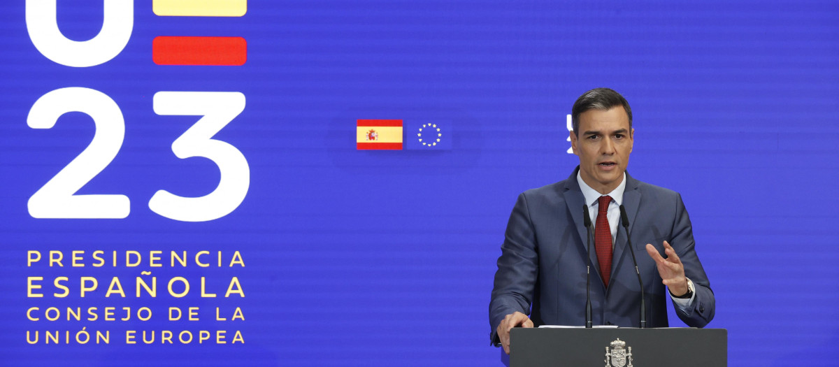 Pedro Sánchez, en la presentación de las prioridades de la presidencia española del Consejo de la UE