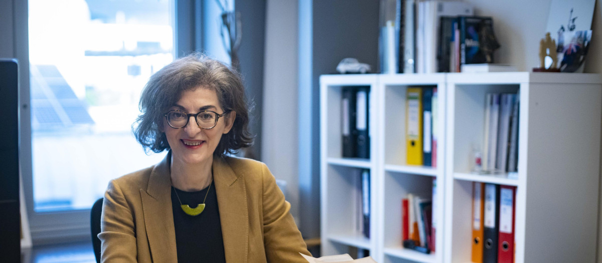 Maite Pagazaurtundúa, eurodiputada de Ciudadanos, en su despacho del Parlamento Europeo