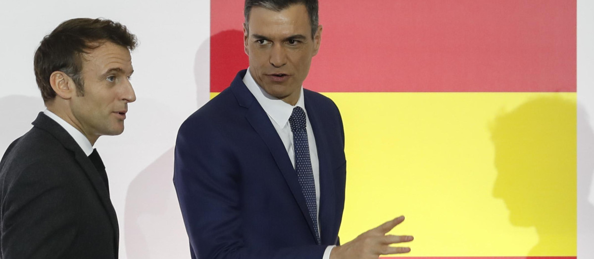 Pedro Sánchez y Emmanuel Macron, en la Cumbre Hispanofrancesa del mes de enero