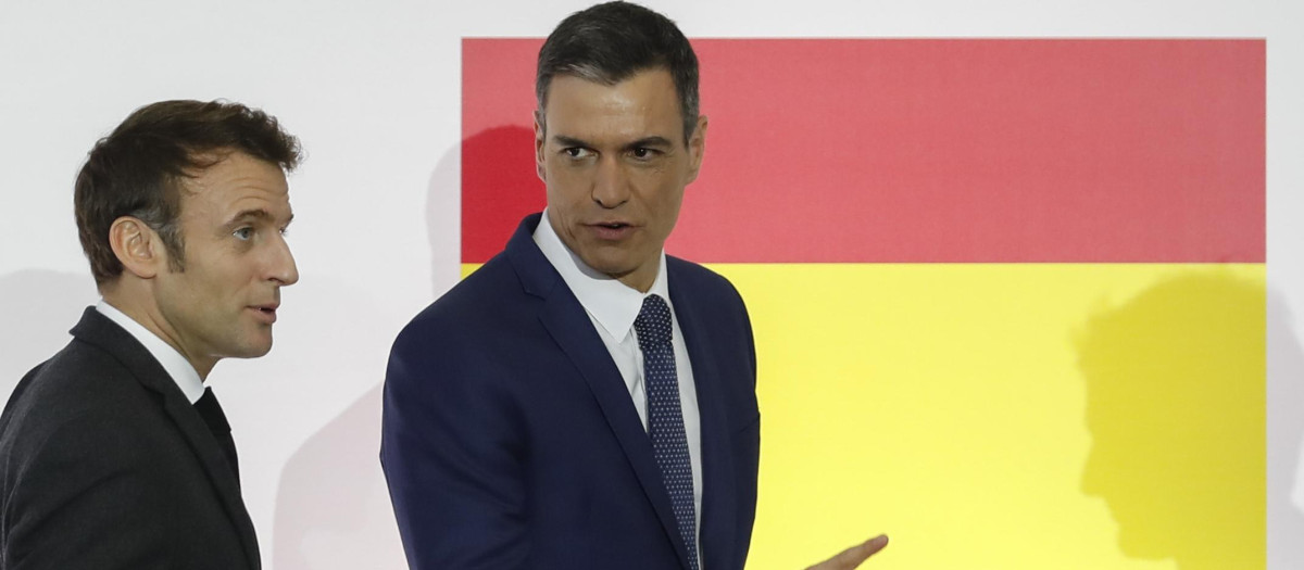 Pedro Sánchez y Emmanuel Macron, en la Cumbre Hispanofrancesa del mes de enero
