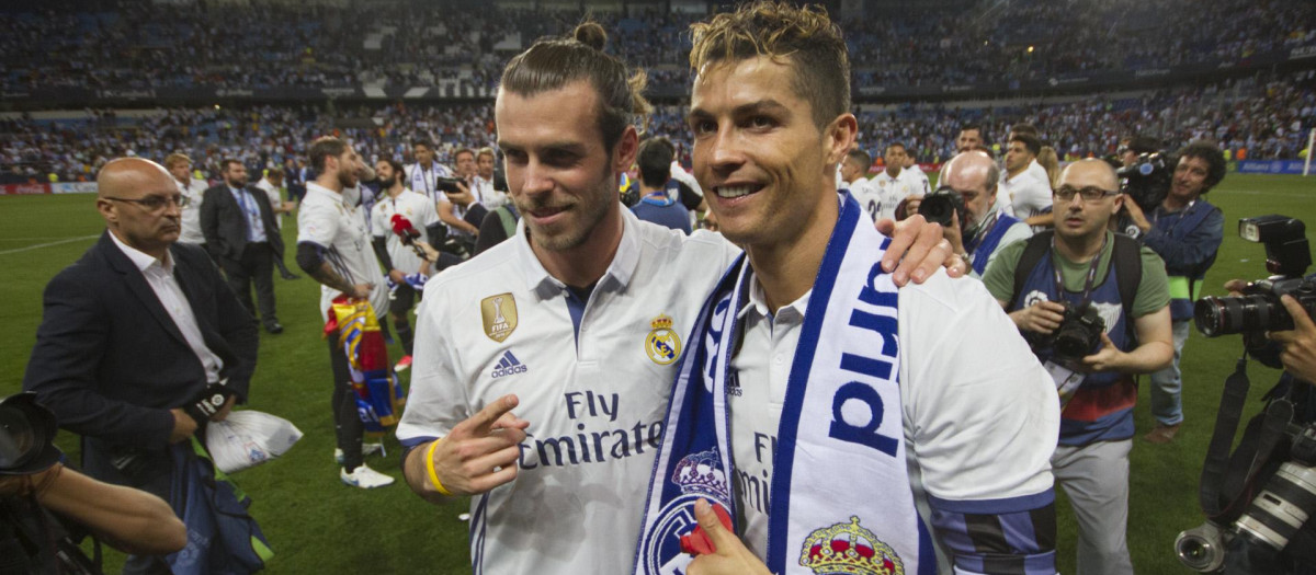 Bale y Cristiano celebran el título de Liga de 2017