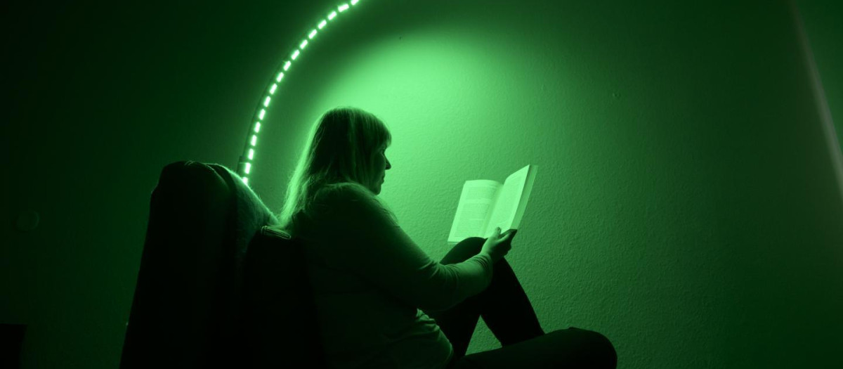 Lámpara de luz verde