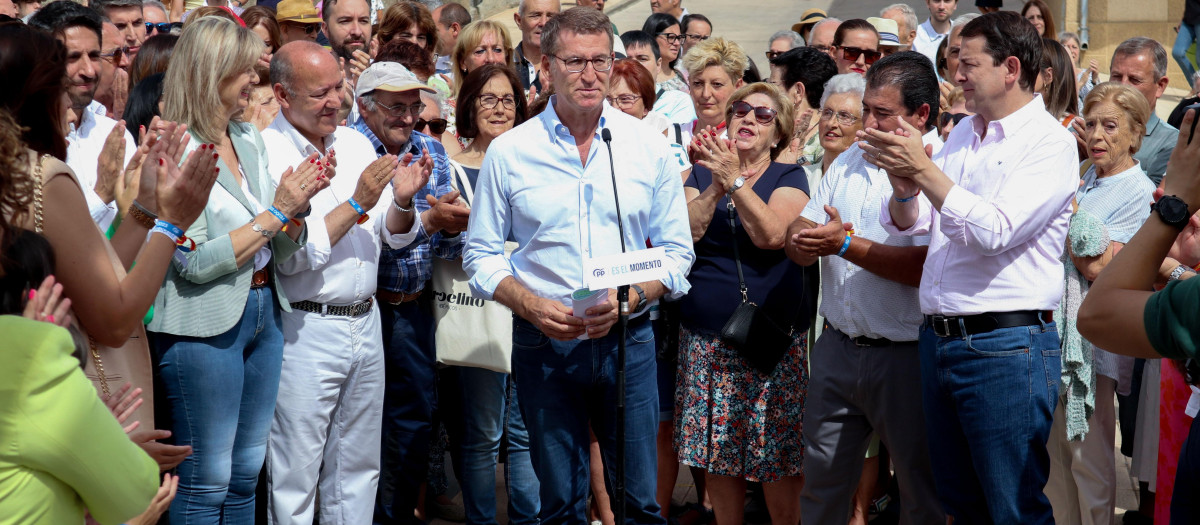 El candidato del PP a las elecciones generales, Alberto Núñez Feijóo