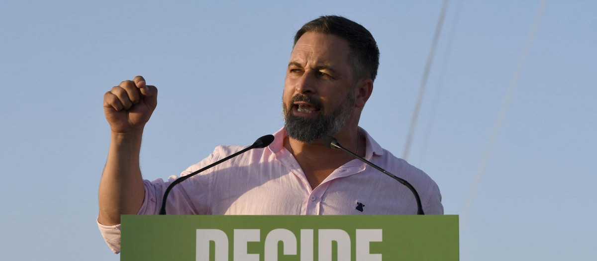 El candidato a la presidencia del gobierno en las elecciones generales por el partido VOX, Santiago Abascal