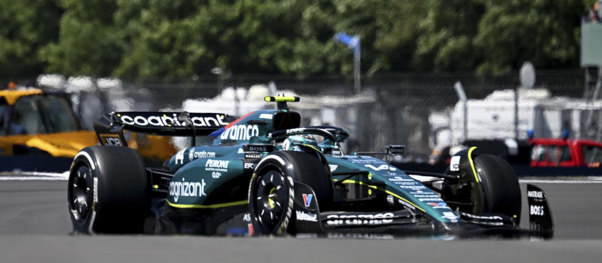 Fernando Alonso, en el Gran Premio de Silverstone