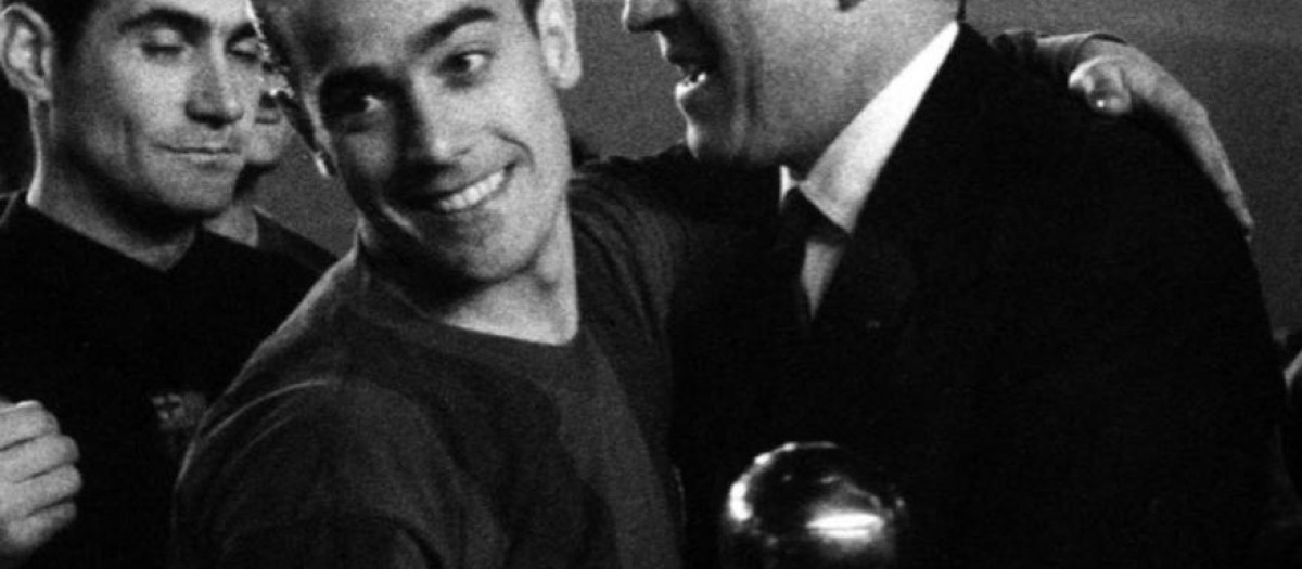 Luis Suárez, recibiendo el Balón de Oro de 1960