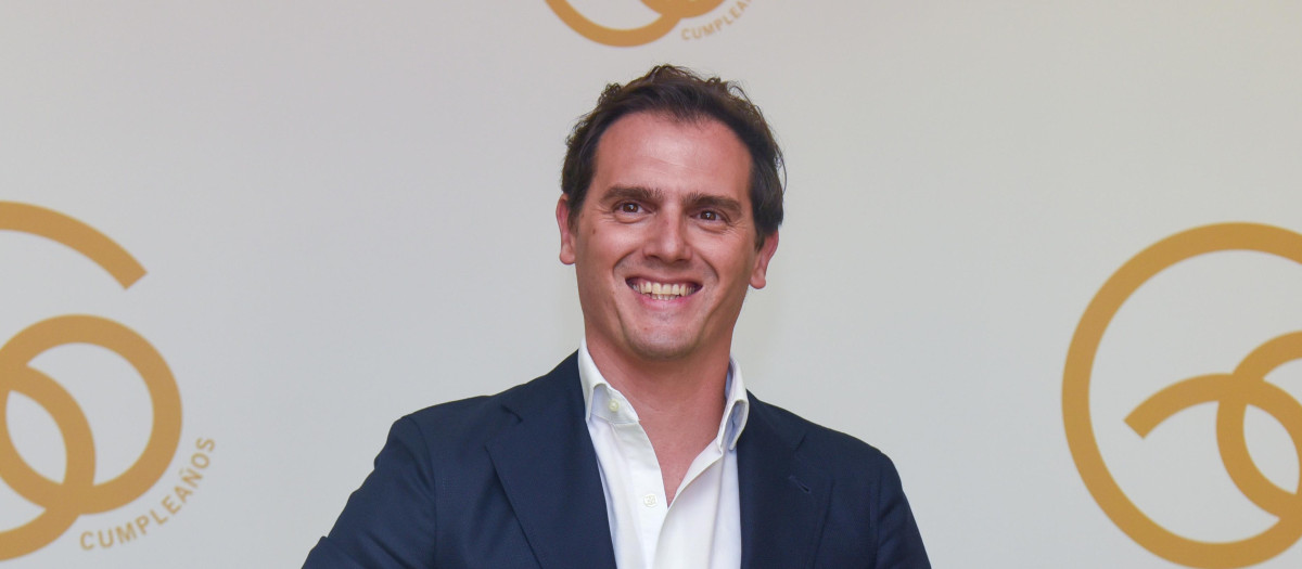 Albert Rivera at photocall for 60 birthday of Jose Luis Lopez " El Turronero " in Seville. June 1, 2021