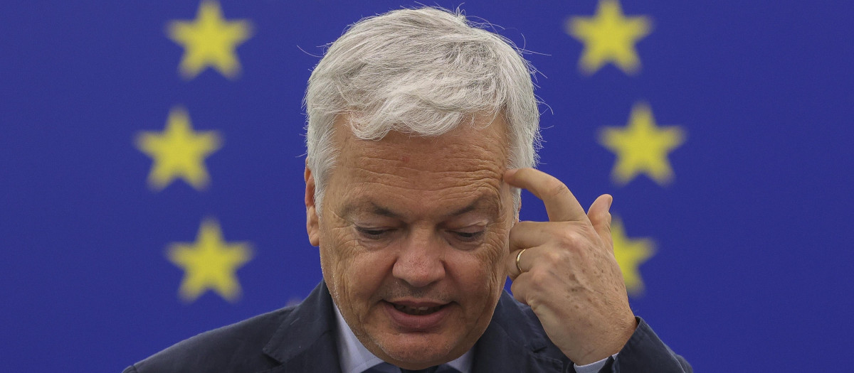 El comisario de Justicia, Didier Reynders, durante su intervención en el Parlamento Europeo