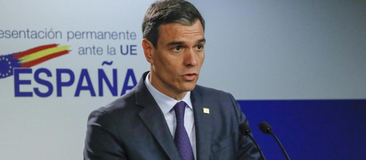 El presidente del Gobierno, Pedro Sánchez, en Bruselas
