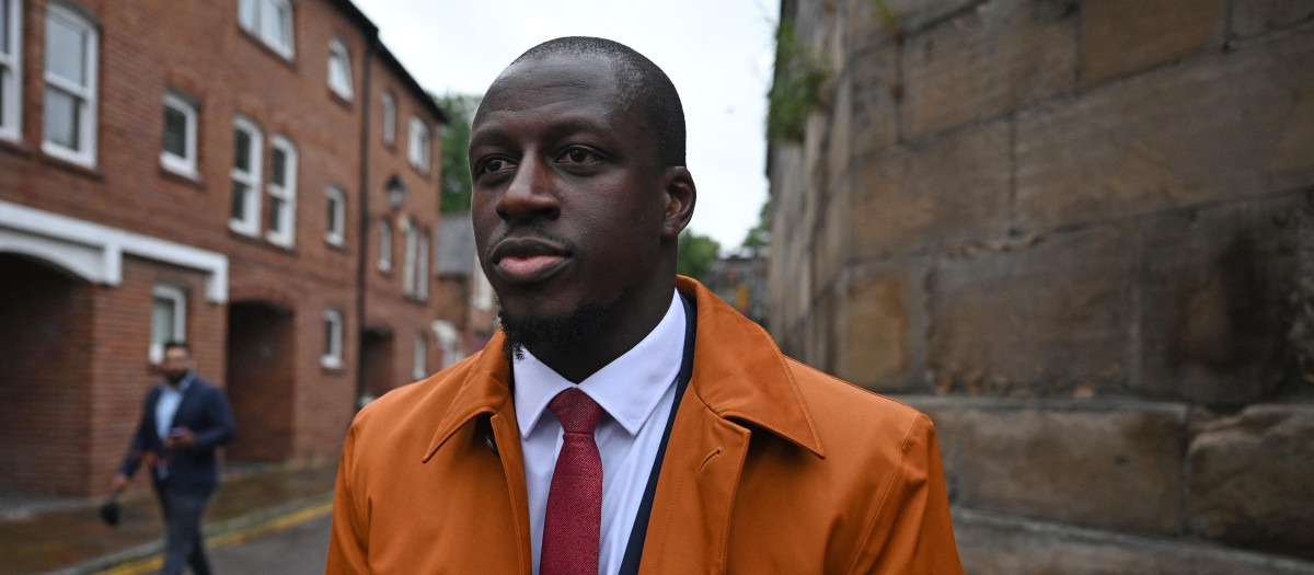 Benjamin Mendy, a la salida de los juzgados de Crown Court en Chelsea