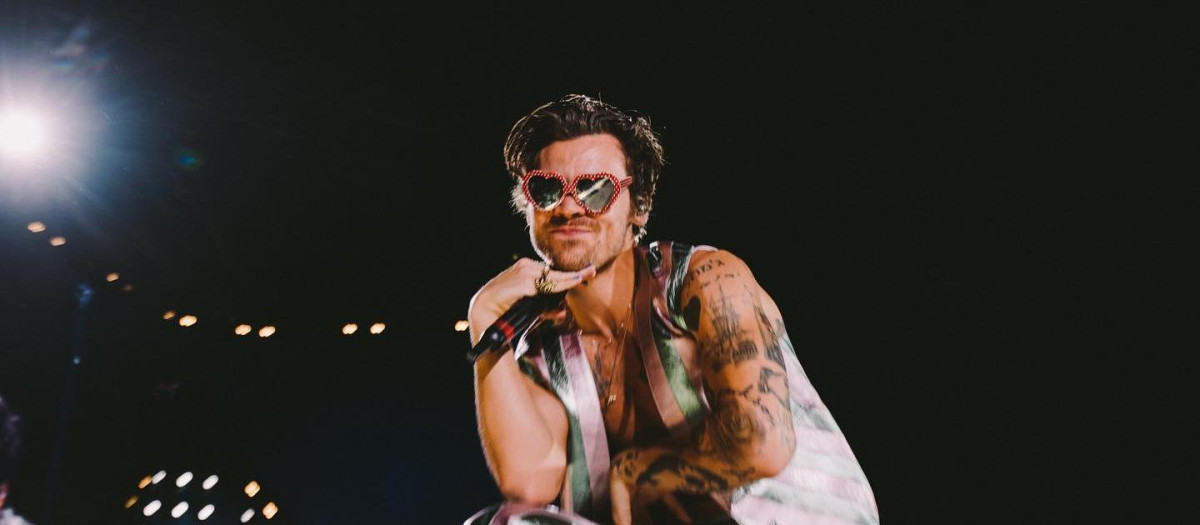 Harry Styles, durante su concierto en Madrid, el 14 de julio de 2023