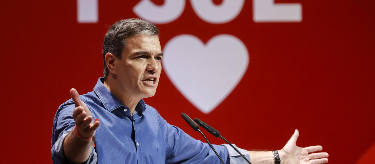 Pedro Sánchez, en un mitin en Valencia