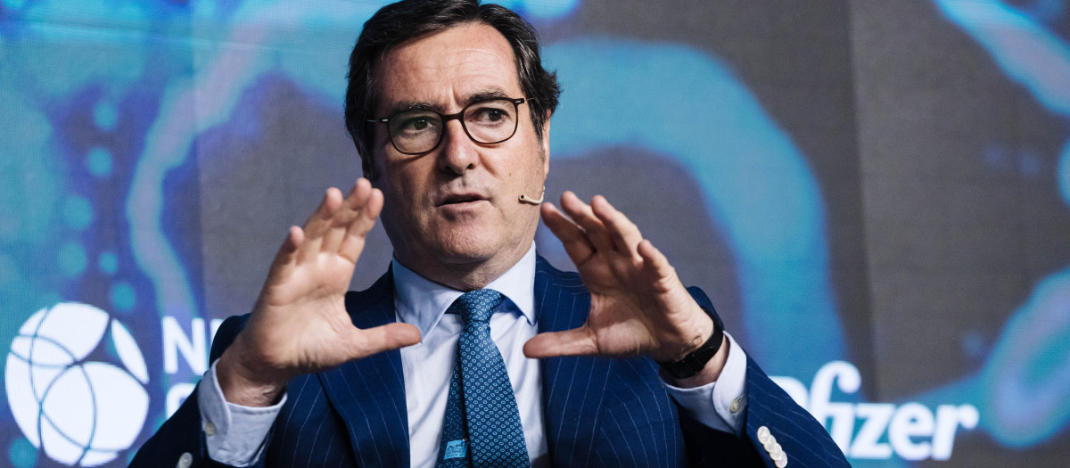 El presidente de la CEOE, Antonio Garamendi