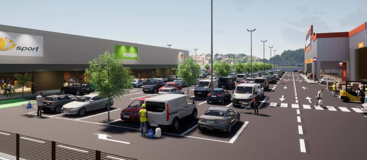 Recreación del aspecto que tendrá el nuevo centro comercial en la antigua Coca Cola, en una imagen facilitada por Bogaris.