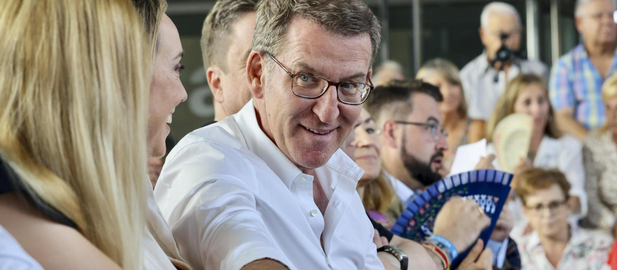 El candidato del PP a la Presidencia del Gobierno de España, Alberto Núñez Feijóo