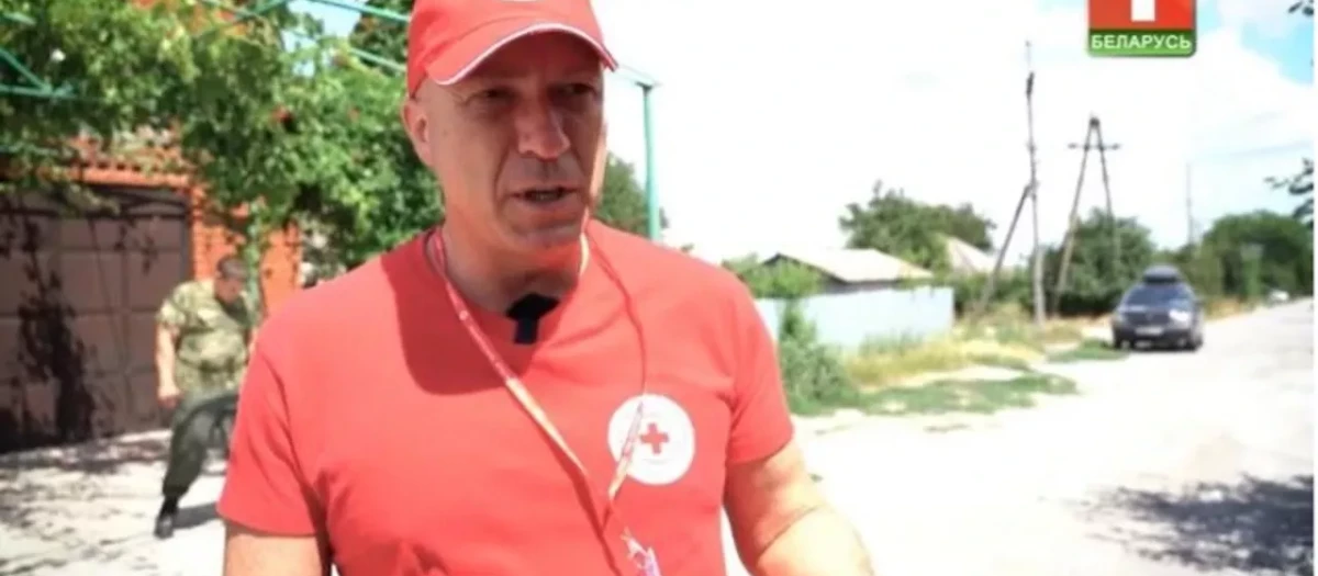 Dymytry Shetsov, delegado de la Cruz Roja en Ucrania en la entrevista donde reconoce deportar niños ucranianos de las zonas ocupadas a Bielorrusia