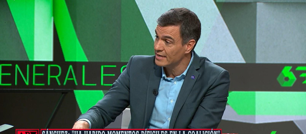 El presidente del Gobierno, Pedro Sánchez, en 'Al rojo vivo'
