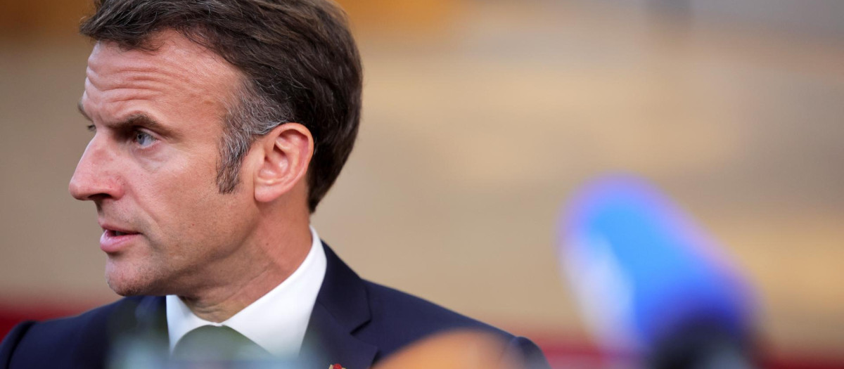 El presidente de Francia, Emmanuel Macron, tras la cumbre CELAC-UE