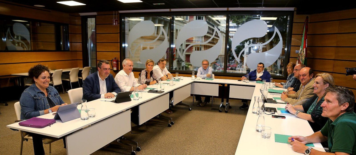 Imagen de la reunión del PNV celebrada este lunes