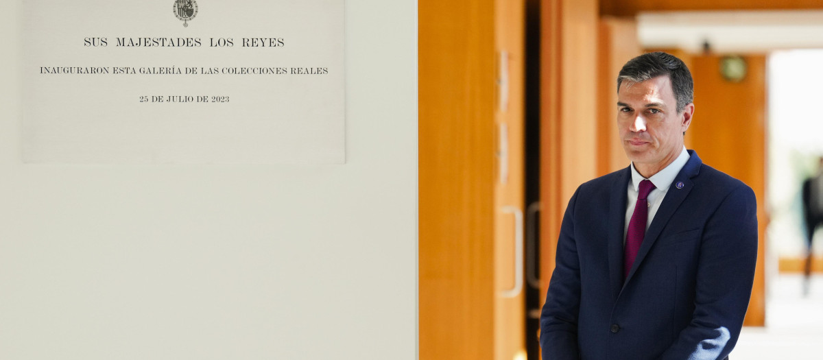 Pedro Sánchez, el martes en la inauguración de la Galería de las Colecciones Reales