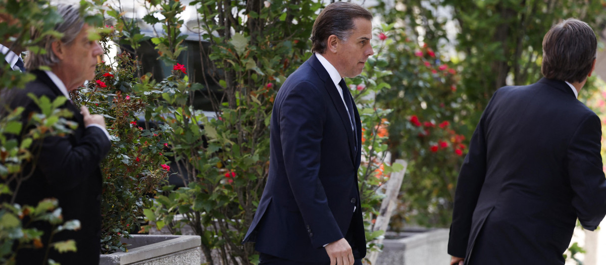 Hunter Biden a su llegada a los juzgados