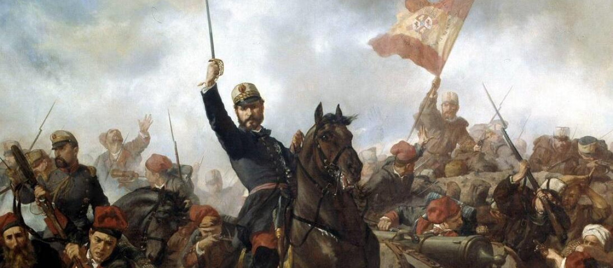El general Prim en la guerra de África (1865), obra de Francisco Sans Cabot